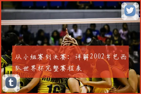 从小组赛到决赛:详解2002年巴西队世界杯完整赛程表